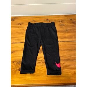 Nike Dri Fit Kids Black‎ Athletic Leggings Capris Toddler Size 12M